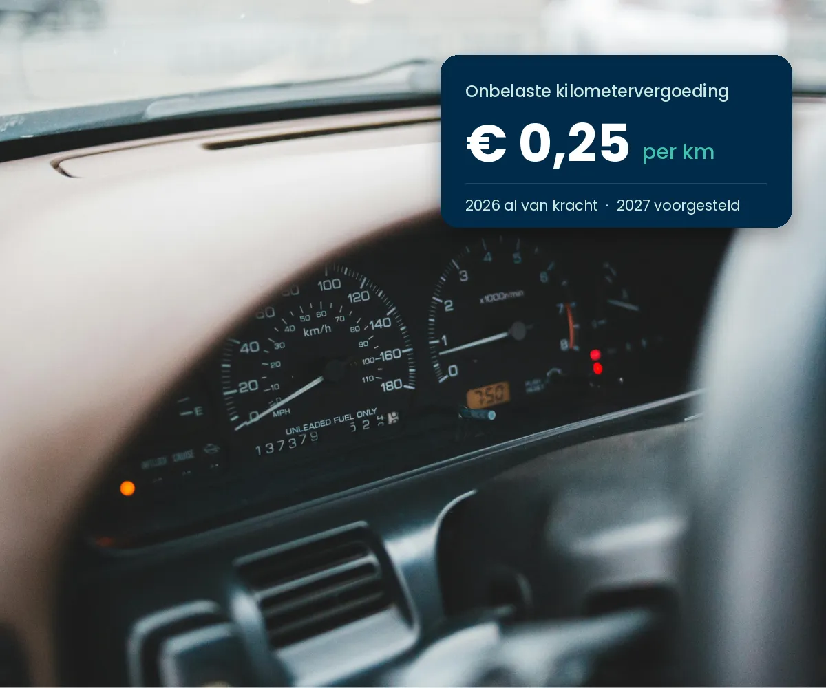 Onbelaste kilometervergoeding per kilometer
